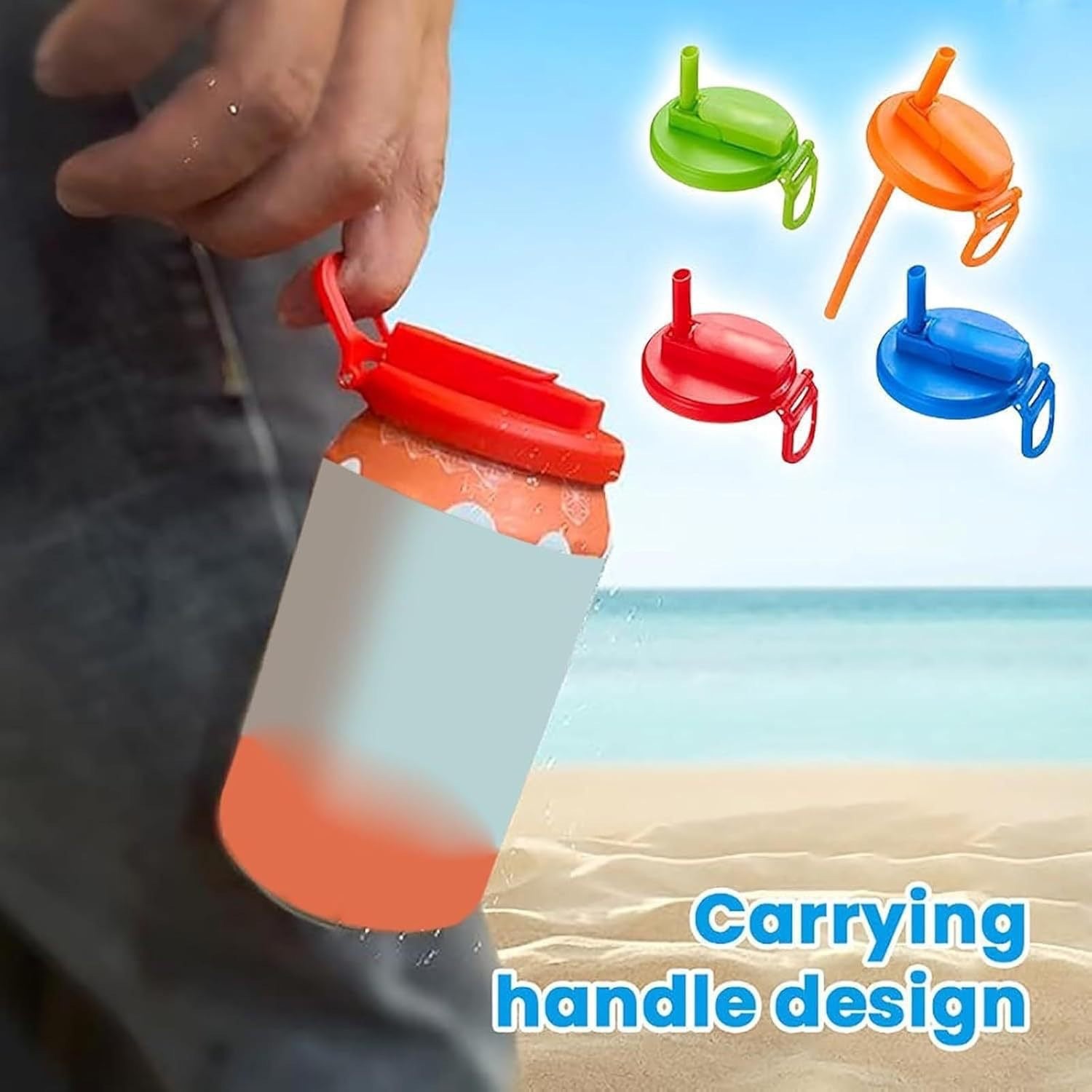 🥤Snap, Sip, Save the Fizz – Silicone Soda Can Lid with Straw | Free Shipping