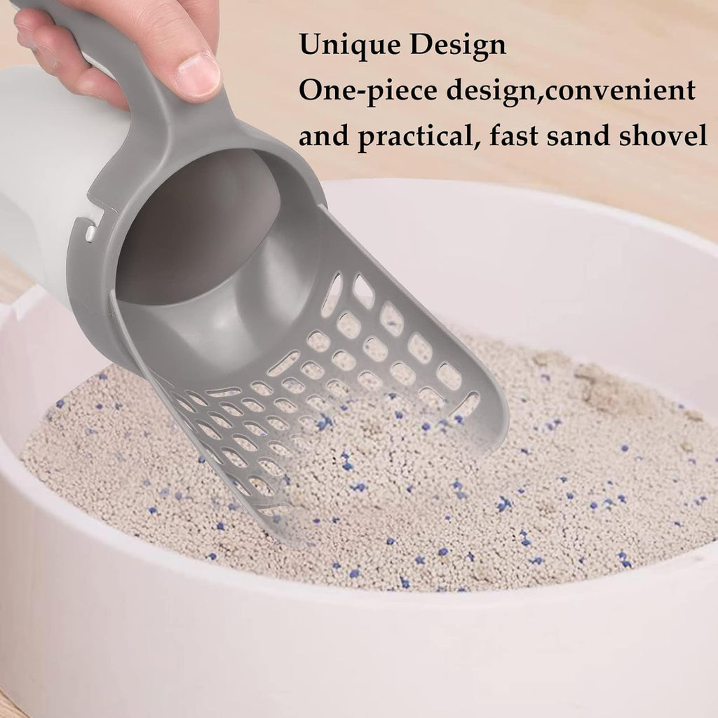 Cat Litter Scooper with Waste Can & Holder – 2-in-1 Portable Cat Poop Shovel | 38% OFF, FREE SHIPPING