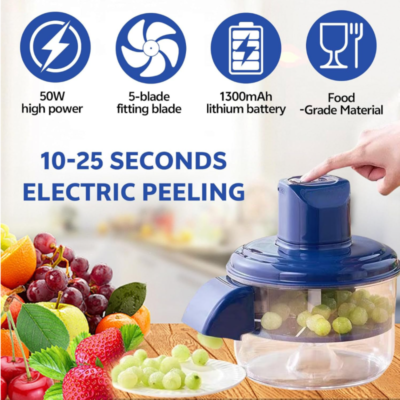 Electric Grape Peeling Machine, Automatic Small Fruit Garlic Peeler Machine Cherry Tomato Garlics Peeler Skin Remover Tool | FREE SHIPPING