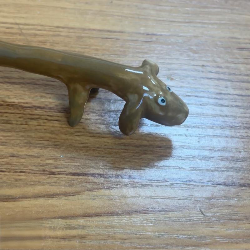 Handcrafted creative and humorous ceramic straw dog that can drink water and eat noodles | FREE SHIPPING