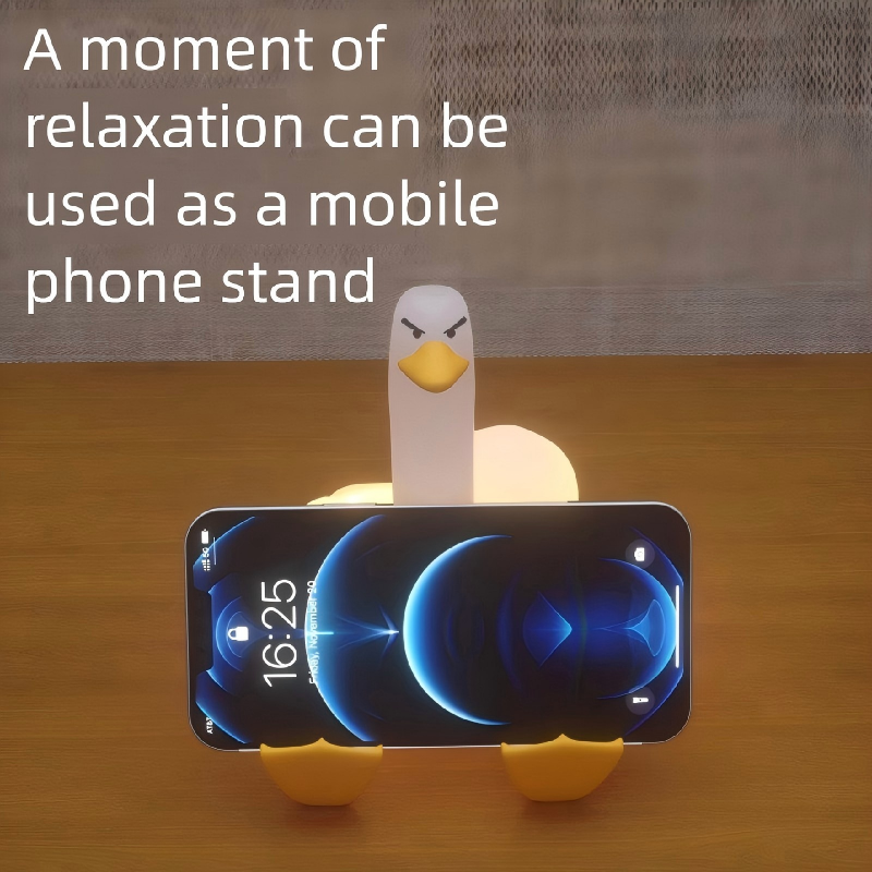 FXXK DUCK Creative Silicone Night Light USB Rechargeable Eye-Friendly Night Light | FREE SHIPPING