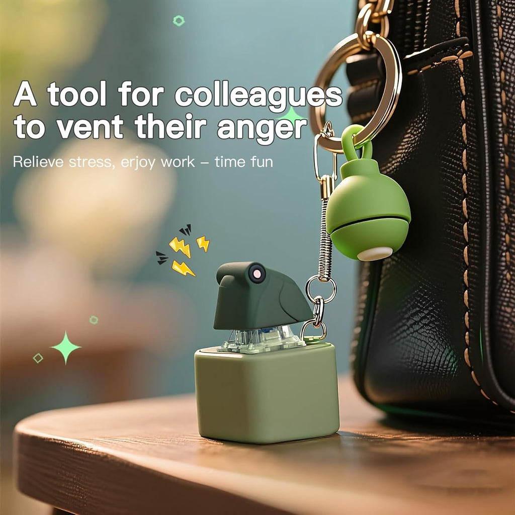 Frog Croaking & Quacking Duck Fidget Toy Keychain with Lights - Stress Relief Rechargeable | 50% OFF, FREE SHIPPING Toy