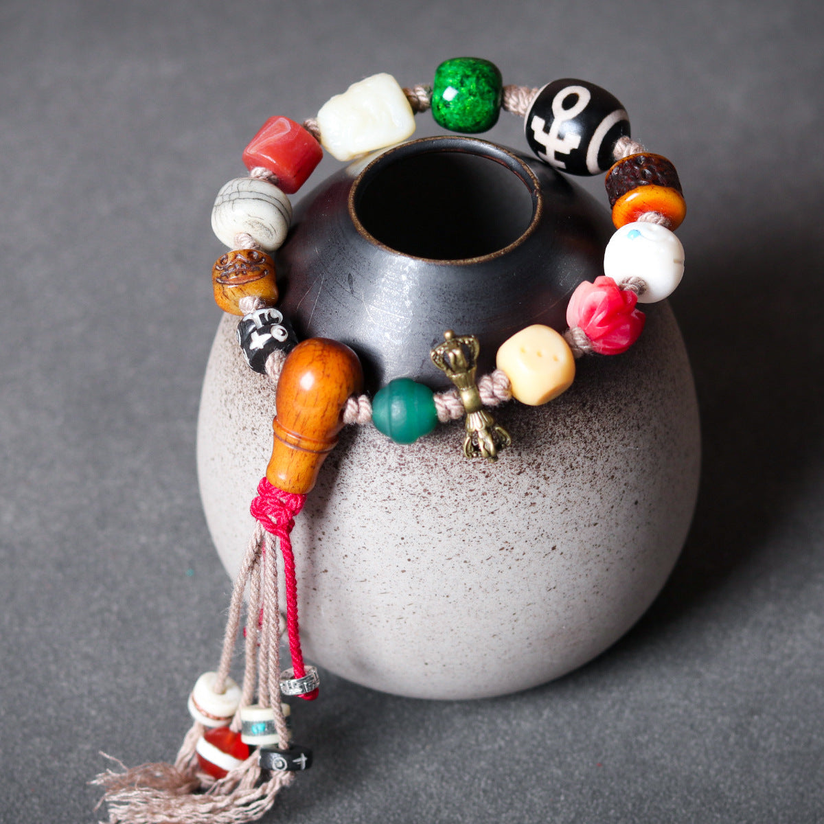 🔮Luck on Your Wrist – Hand-Woven Tibetan Yak Bone Bracelet | Free Shipping