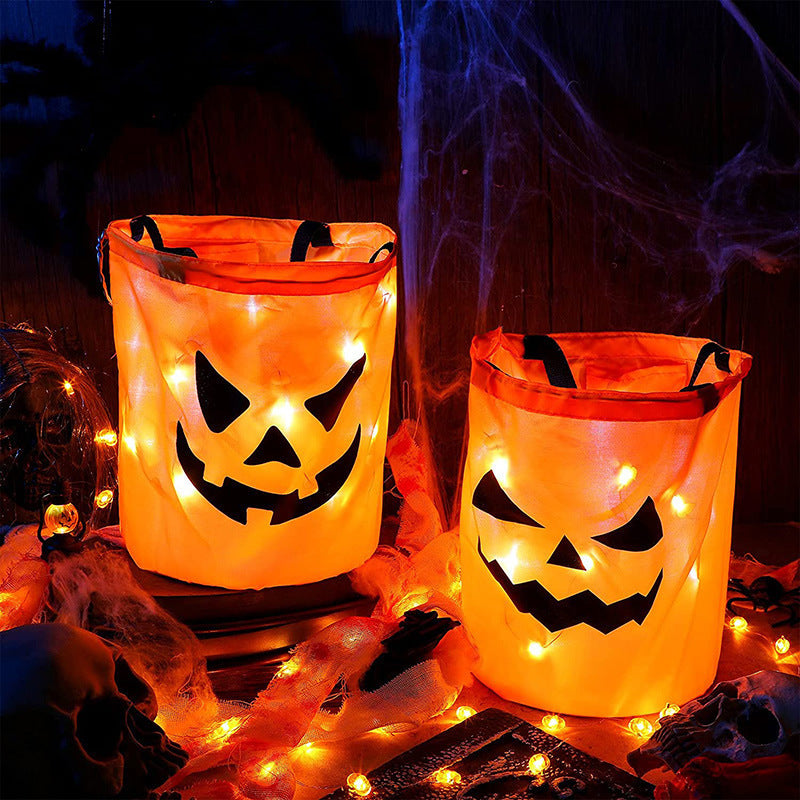 🎃 Glow-in-the-Dark Pumpkin Candy Bag – Halloween Trick-or-Treat Tote | 53% OFF, FREE SHIPPING