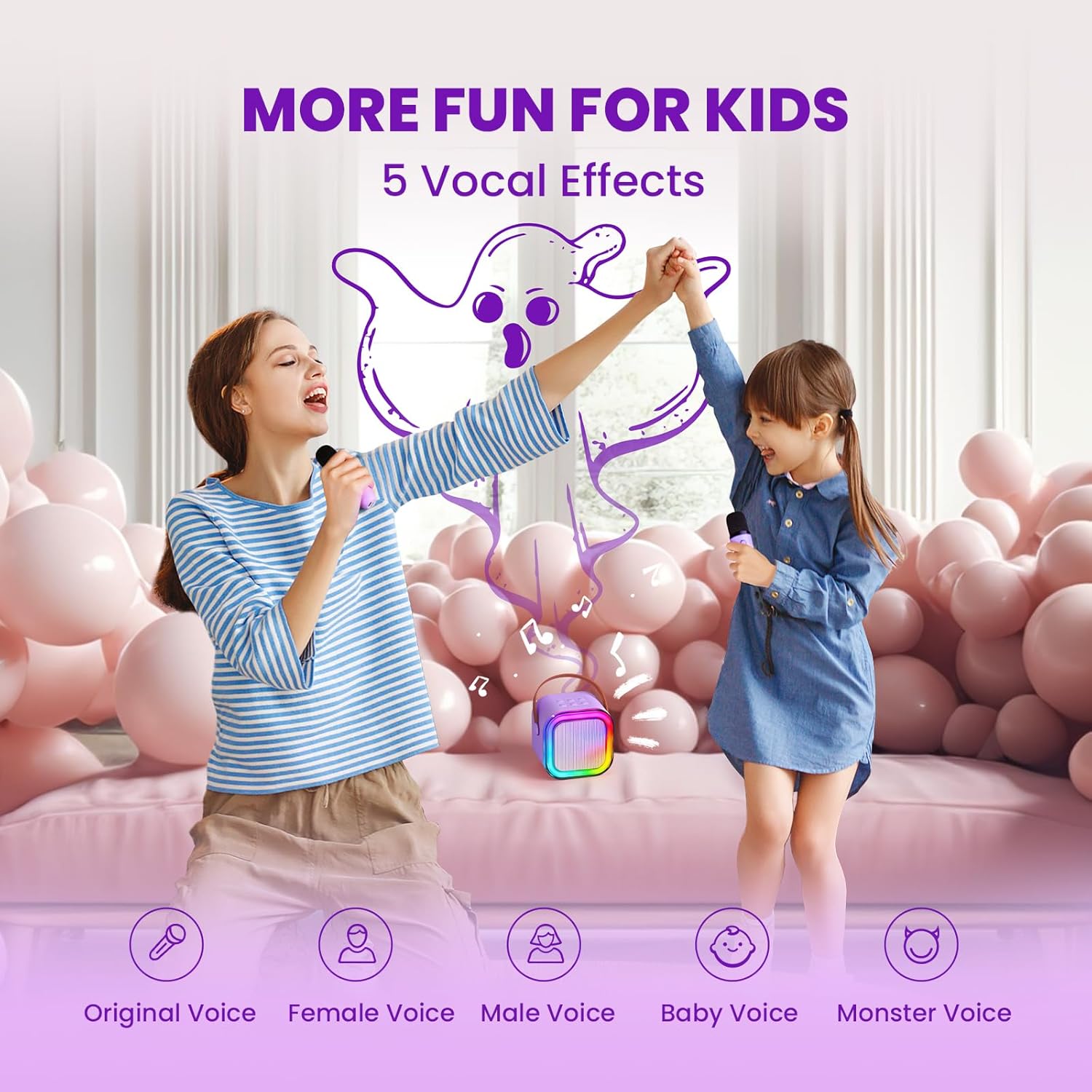 🎤 Mini Kids Karaoke Machine – 2025 Best Gift for Girls Ages 4–12 | FREE SHIPPING, 50% OFF