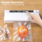 Food Vacuum Sealer Machine 75KPA with Dry/Wet Modes & 20 Seal Bags - Compact Kitchen Sealer | 50% OFF, FREE SHIPPING