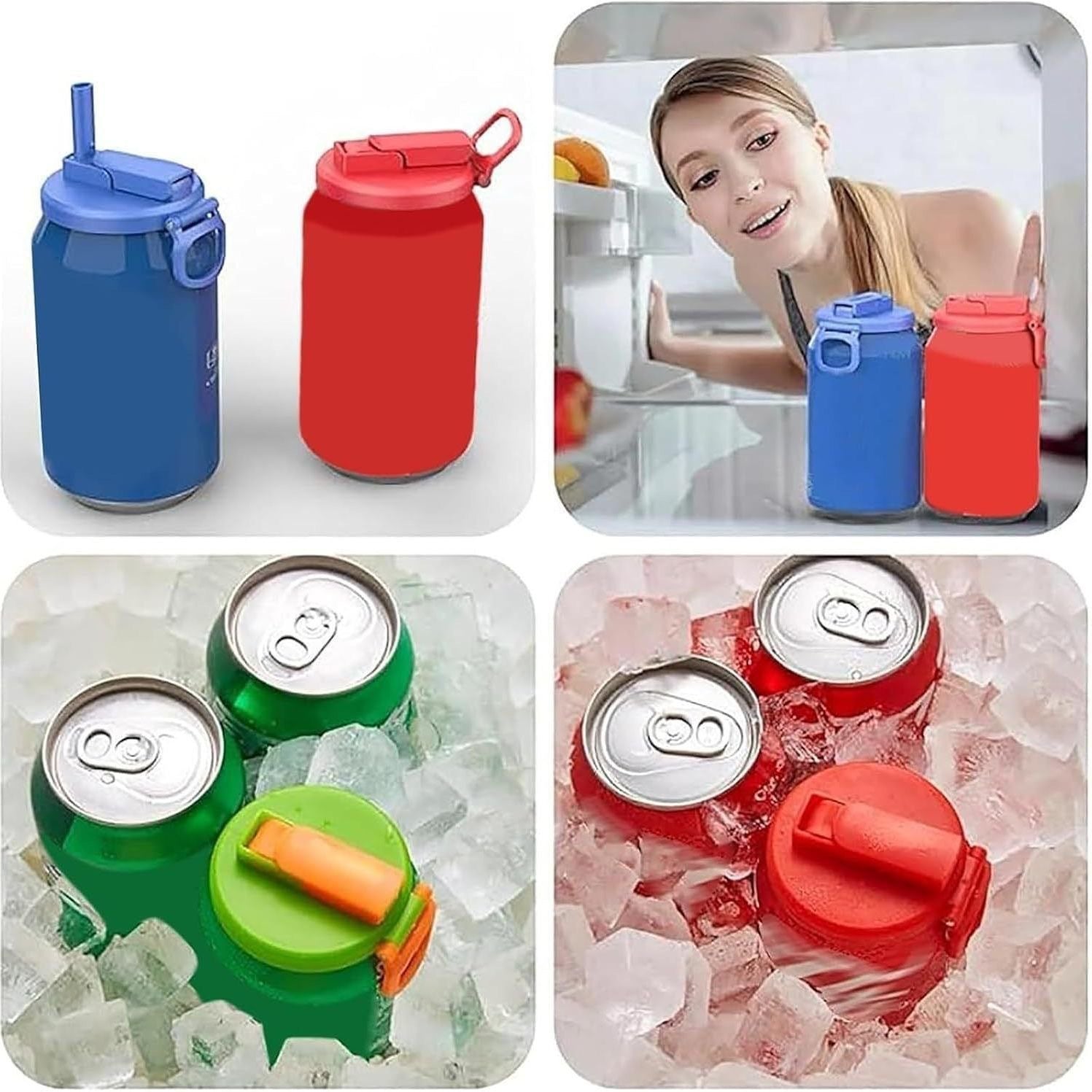 🥤Snap, Sip, Save the Fizz – Silicone Soda Can Lid with Straw | Free Shipping