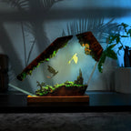 Handmade Dragon Resin Lamp – Toothless-Inspired “How to Train Your Dragon” Night Light, Epoxy & Wood Burl Decor Gift | 50% OFF, FREE SHIPPING