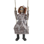 Halloween Electric Glow Decorations: Terrifying Little Girl on a Swing, Clown, and Skeleton | FREE SHIPPING