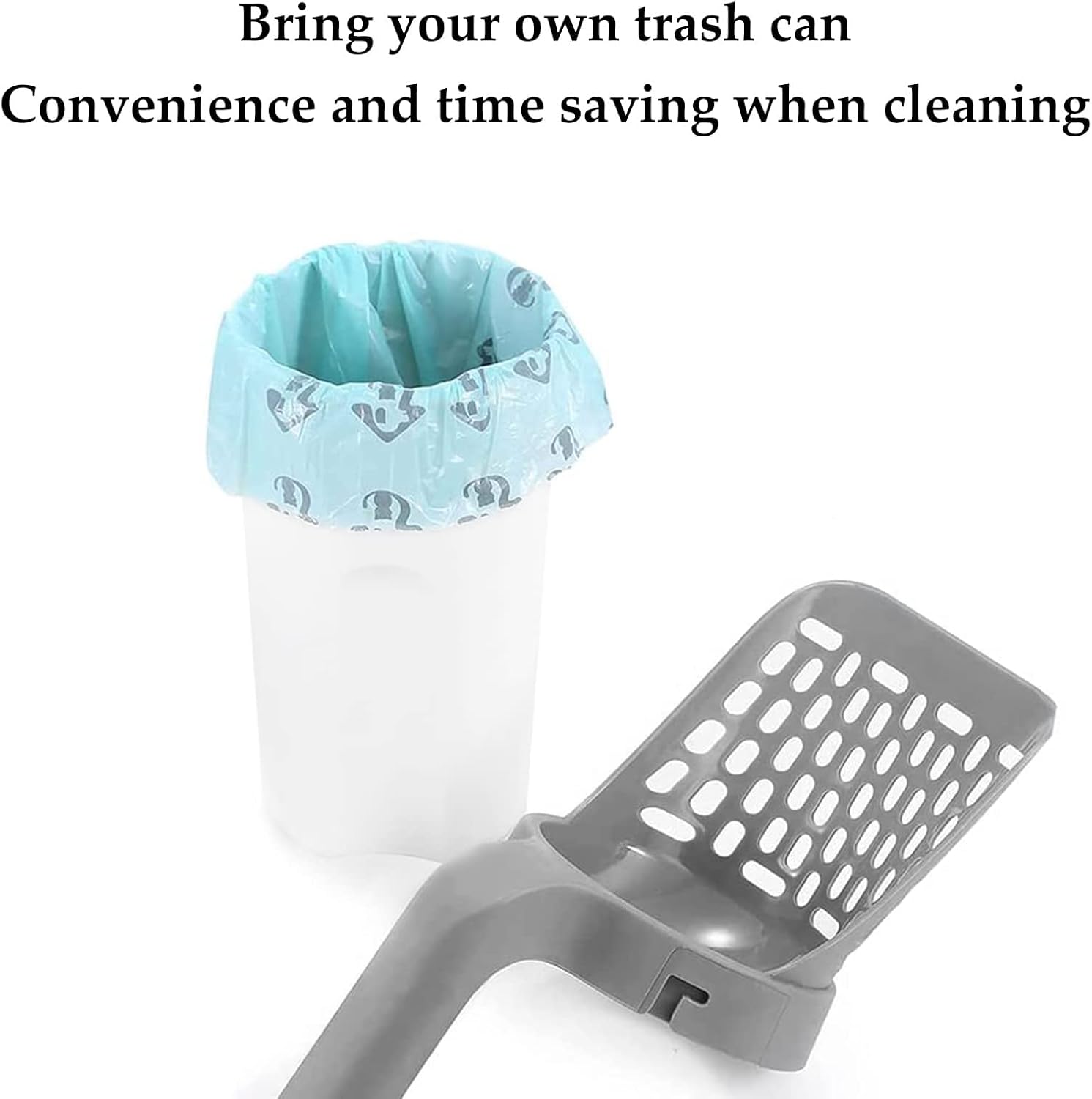 Cat Litter Scooper with Waste Can & Holder – 2-in-1 Portable Cat Poop Shovel | 38% OFF, FREE SHIPPING