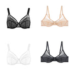 Floral Lace Plus Size Underwire Unlined Unpadded Minimizer Full Coverage Bra Women's Wear Comfortable Breathable Mesh Cup | FREE SHIPPING