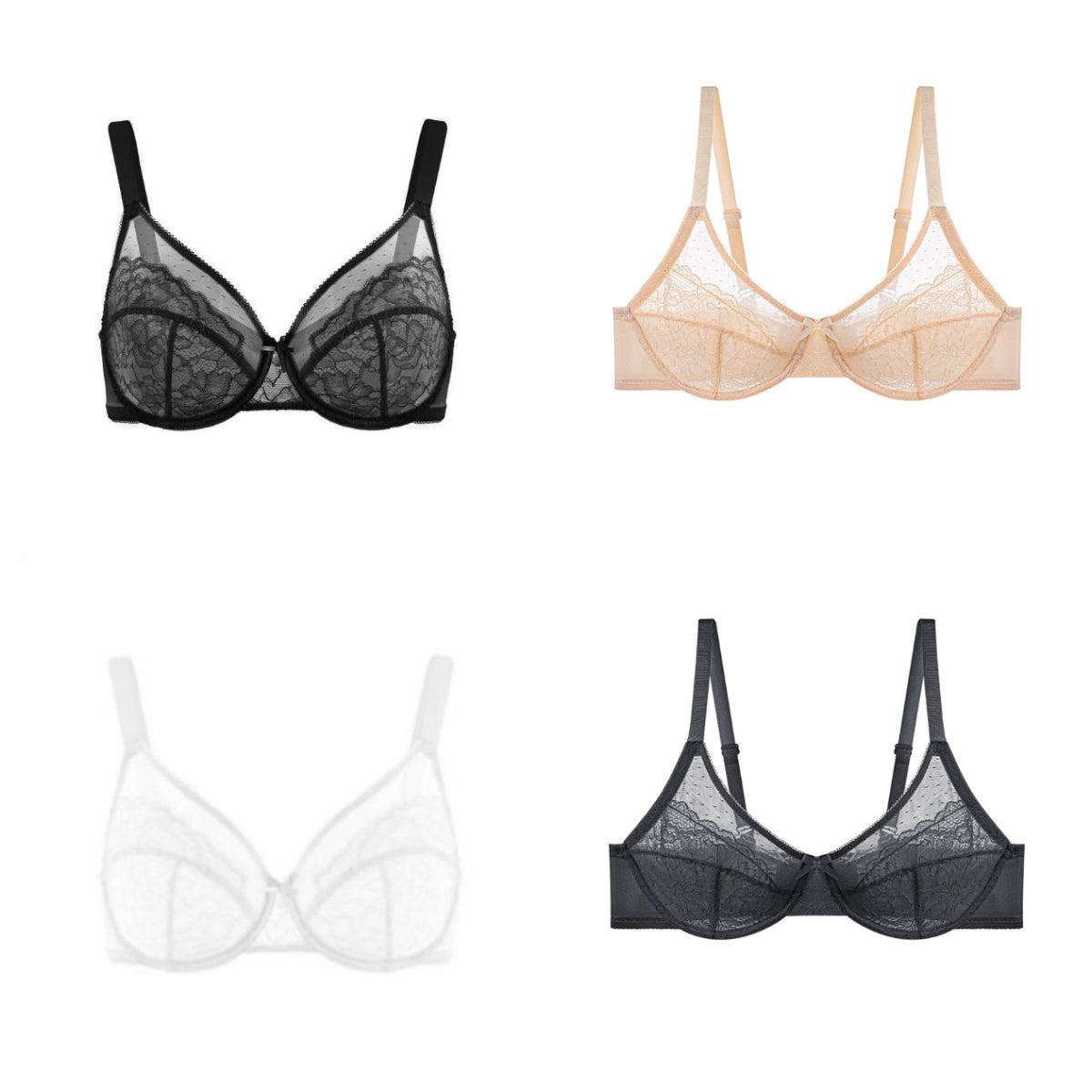 Floral Lace Plus Size Underwire Unlined Unpadded Minimizer Full Coverage Bra Women's Wear Comfortable Breathable Mesh Cup | FREE SHIPPING
