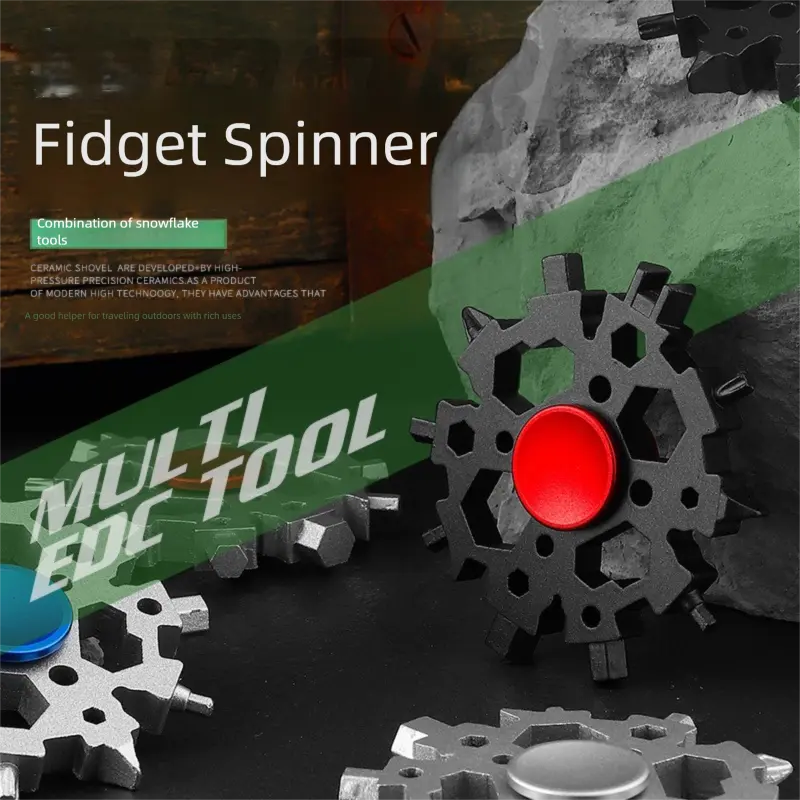 23-in-1 Snowflake Wrench Spinner – Fidget & Fix Anytime