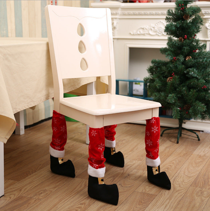 🎄Christmas Table & Chair Leg Covers – Dress Up Your Furniture for the Holidays!✨