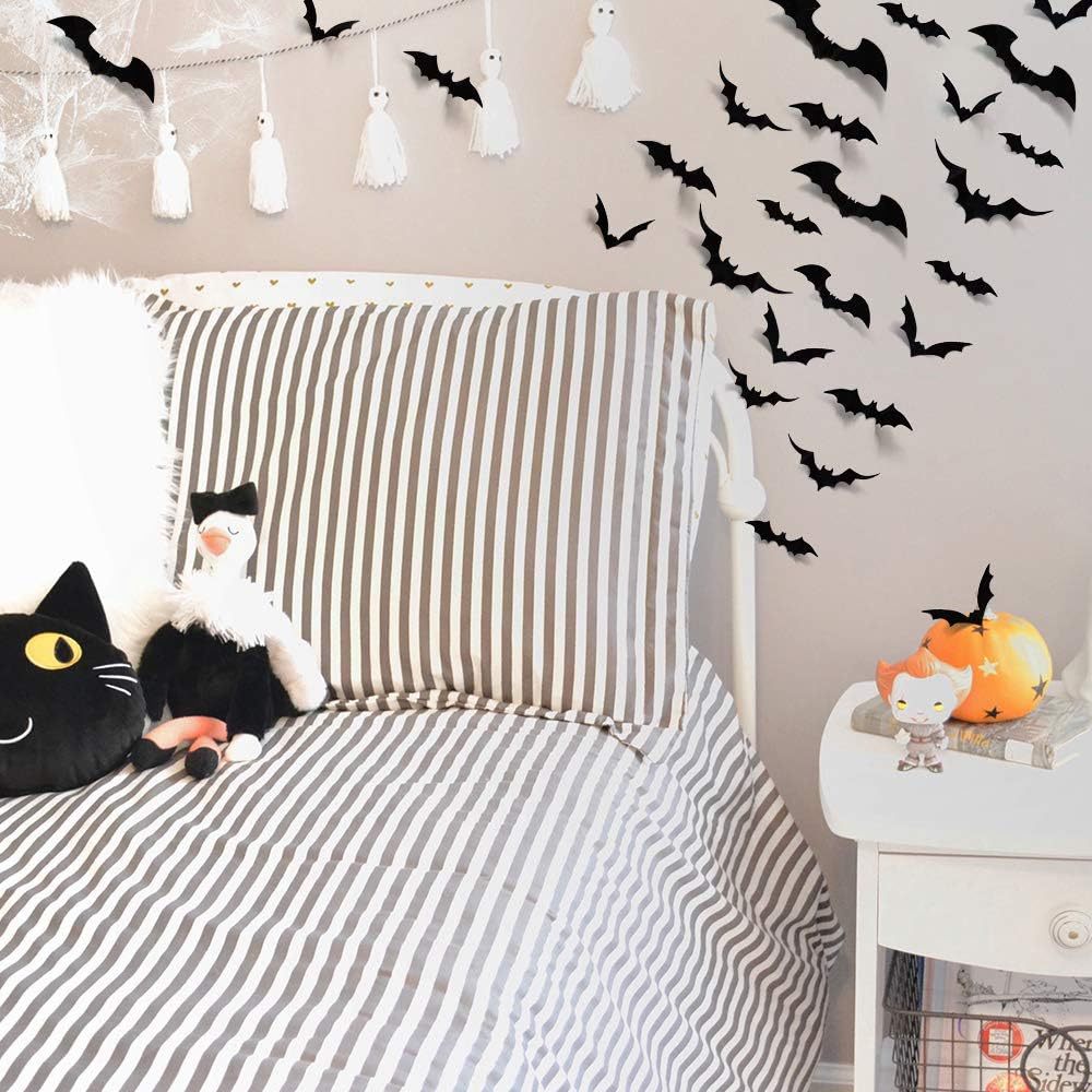 🦇 Halloween 3D Bat Wall Stickers – 120/140PCS Set | 70% OFF, FREE SHIPPING