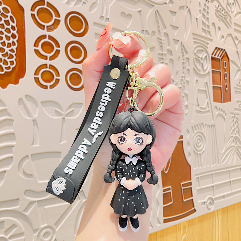 🖤 Wednesday Addams Keychain – Spooky Cute Collectible Charm | 35% OFF, FREE SHIPPING