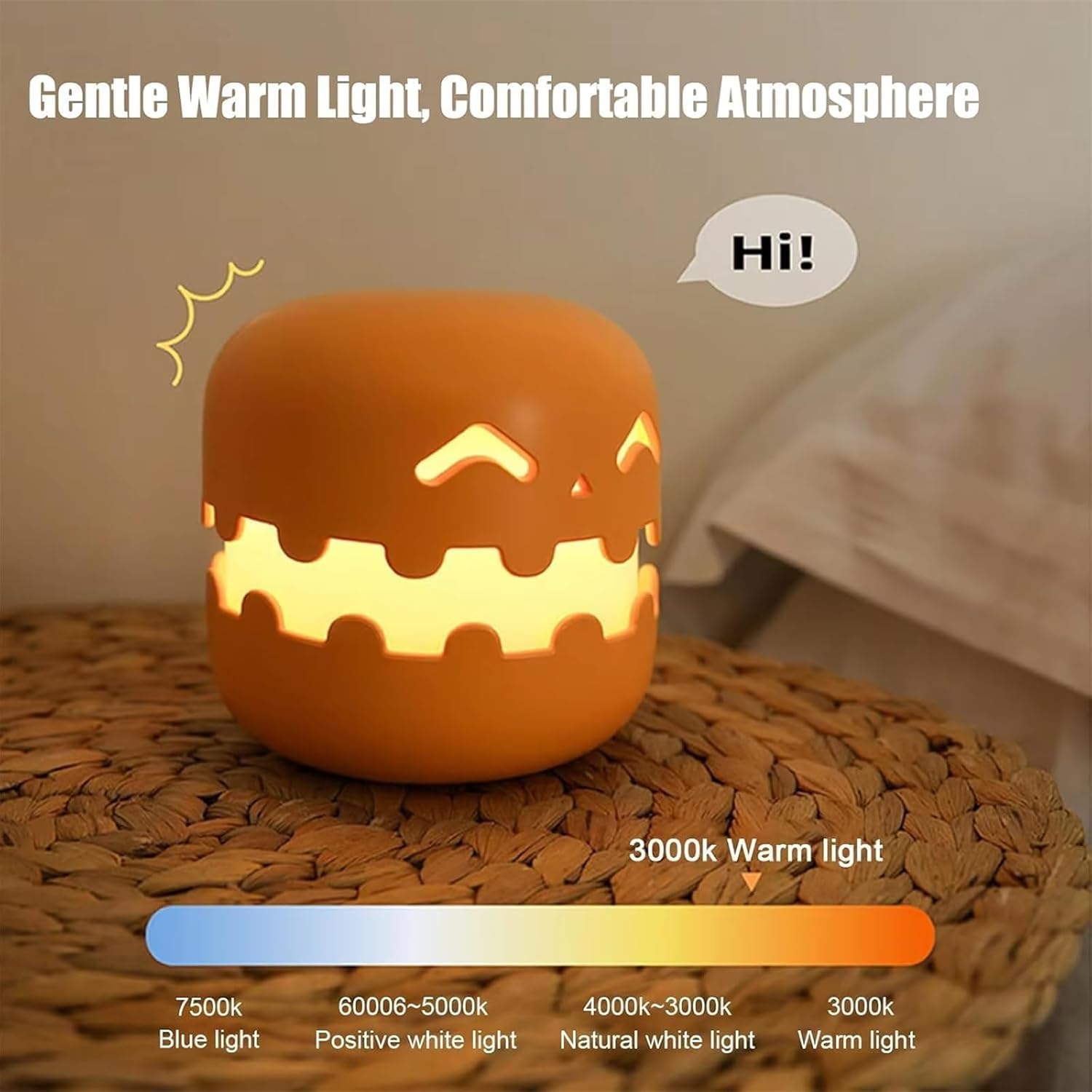 🎃 Spooky Pumpkin Night Light – Halloween Jack-O’-Lantern with Press Switch | 50% OFF, FREE SHIPPING