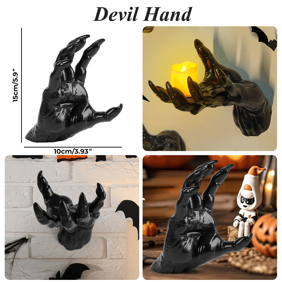 🖤 Halloween Witch’s Demon Hand Wall Decor – With Candle Holder | 50%OFF, FREE SHIPPING
