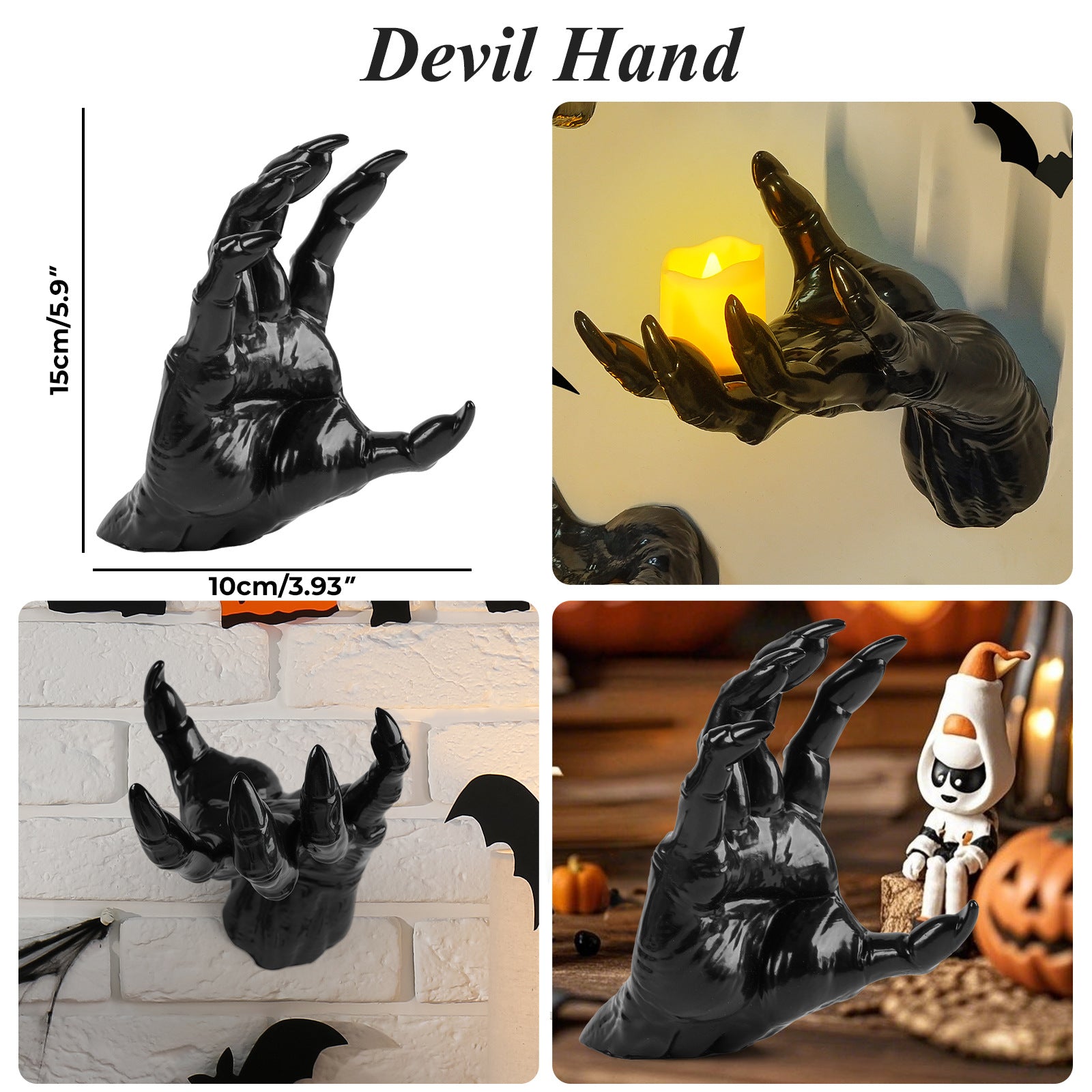 🖤 Halloween Witch’s Demon Hand Wall Decor – With Candle Holder | 50%OFF, FREE SHIPPING