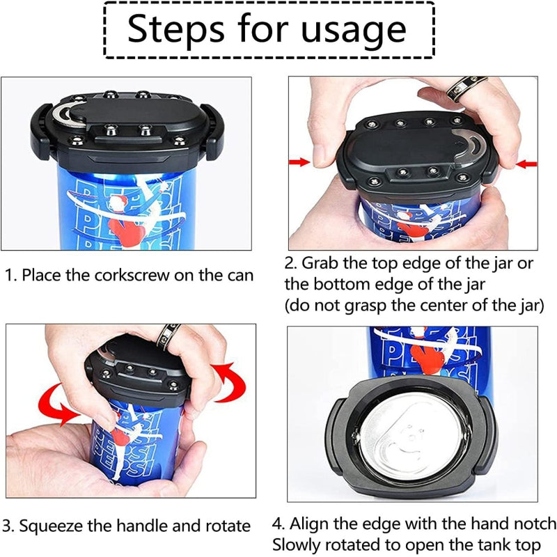 2 In 1 Can Opener Tool Smooth Edge