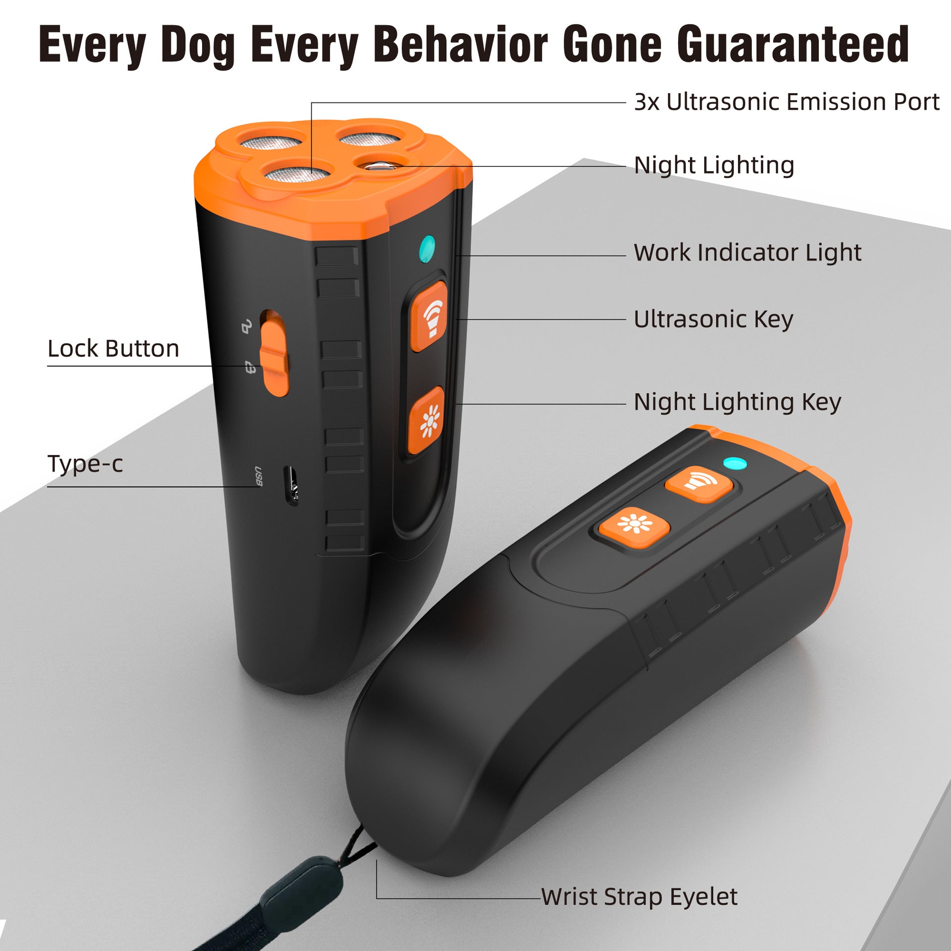 Handheld Ultrasonic Dog Trainer – Safe, Humane Bark Control Anywhere