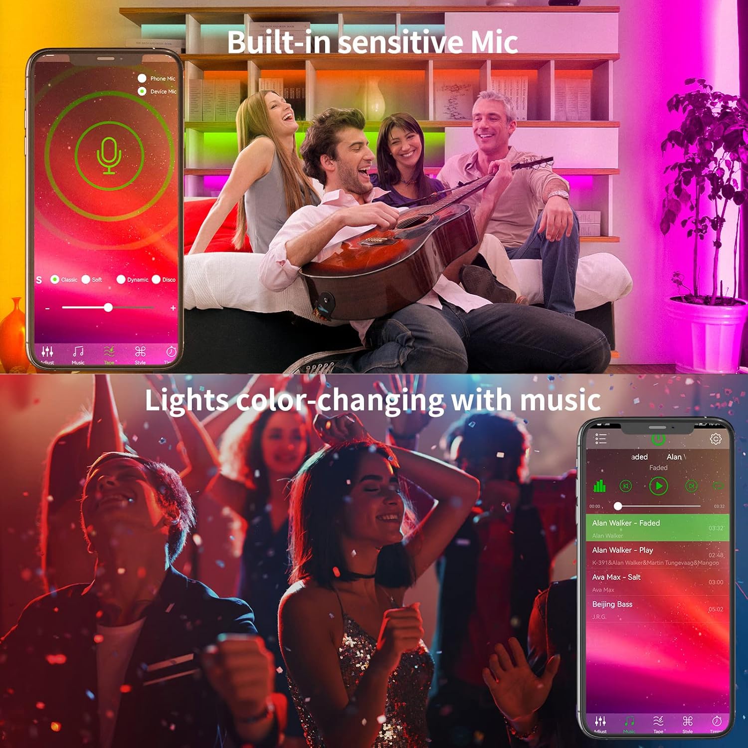 🎃 RGB LED Strip Lights – Music Sync & App Control | 33% OFF, FREE SHIPPING