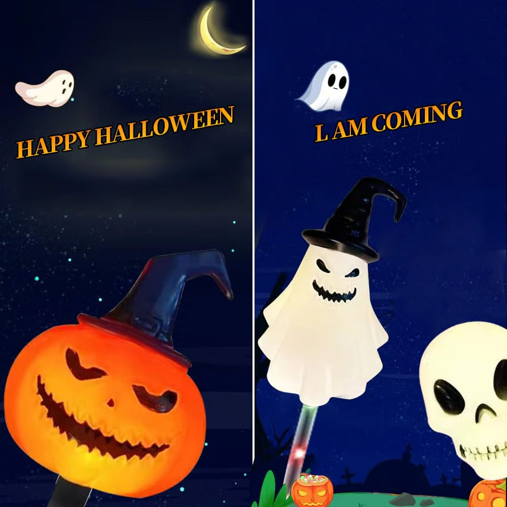 🎃 Halloween Solar Garden Lights (6-Pack) – Pumpkin, Ghost & Skeleton | 52% OFF, FREE SHIPPING