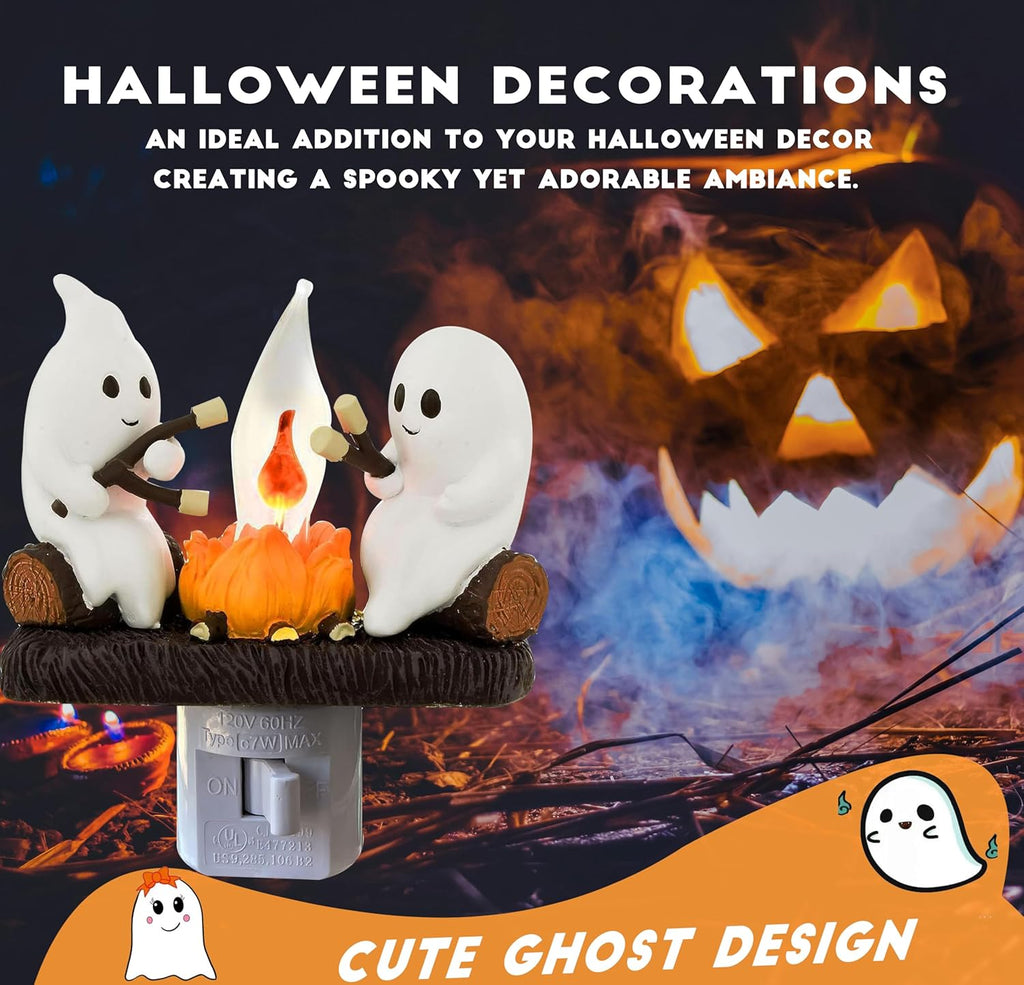 👻 Ghost Campfire Nightlight – Flickering Halloween Flame Glow | 50% OFF, FREE SHIPPING