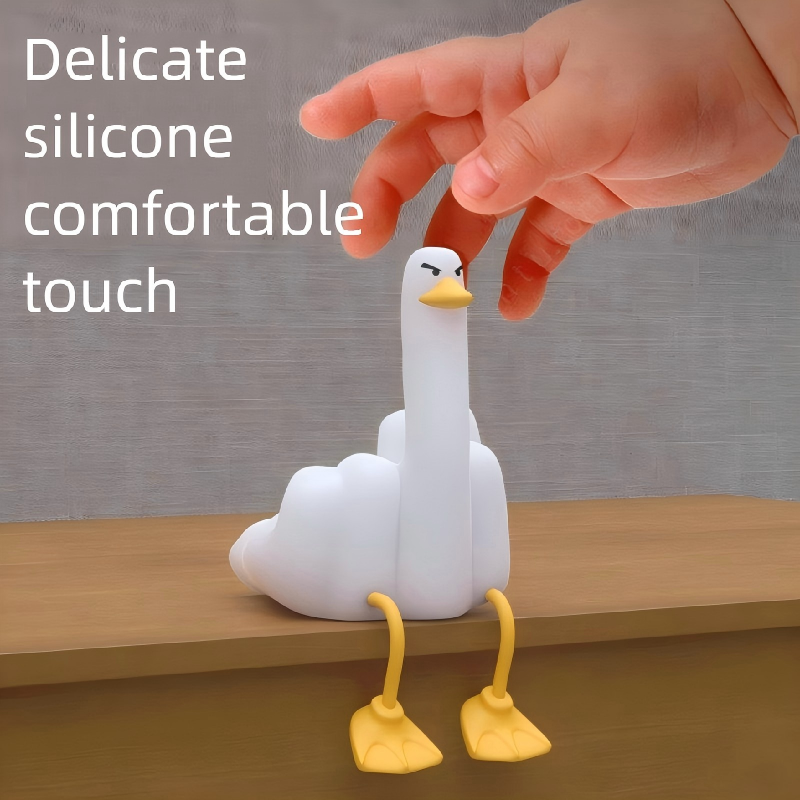 FXXK DUCK Creative Silicone Night Light USB Rechargeable Eye-Friendly Night Light | FREE SHIPPING