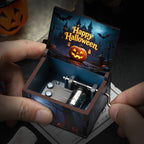 🎶 Halloween Hand-Crank Music Box – Painted 6-Sided Wooden Collectible | 50% OFF, FREE SHIPPING