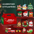 🎄 Mini Christmas Building Block Set – Santa, Snowman & Tree - Holiday DIY Stocking Stuffers (12 Pack) | FREE SHIPPING, 50% OFF