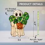 Halloween Ghost Suncatcher – Faux Stained Glass Acrylic Hanging Ornament | 50% OFF, FREE SHIPPING
