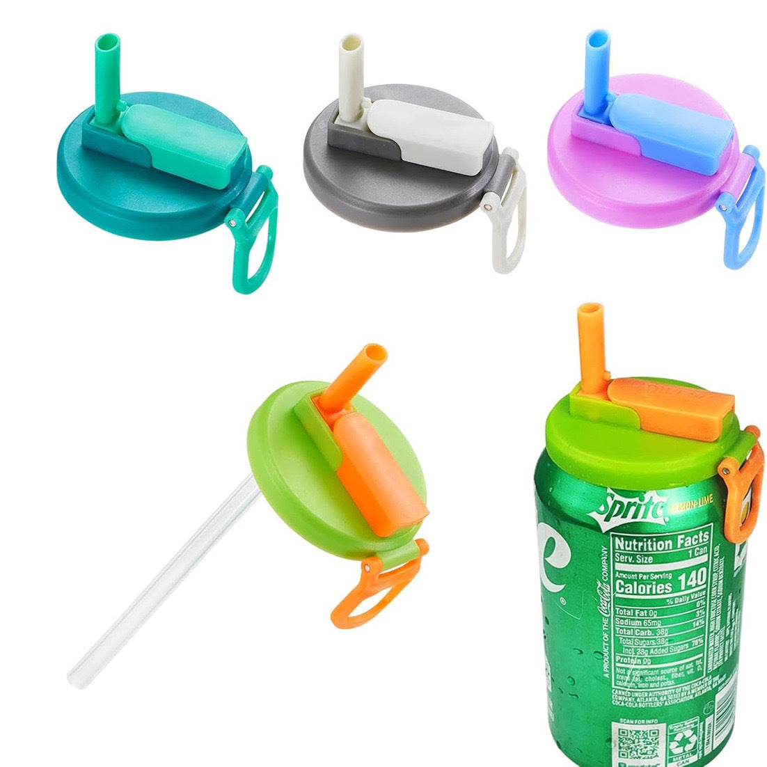 🥤Snap, Sip, Save the Fizz – Silicone Soda Can Lid with Straw | Free Shipping