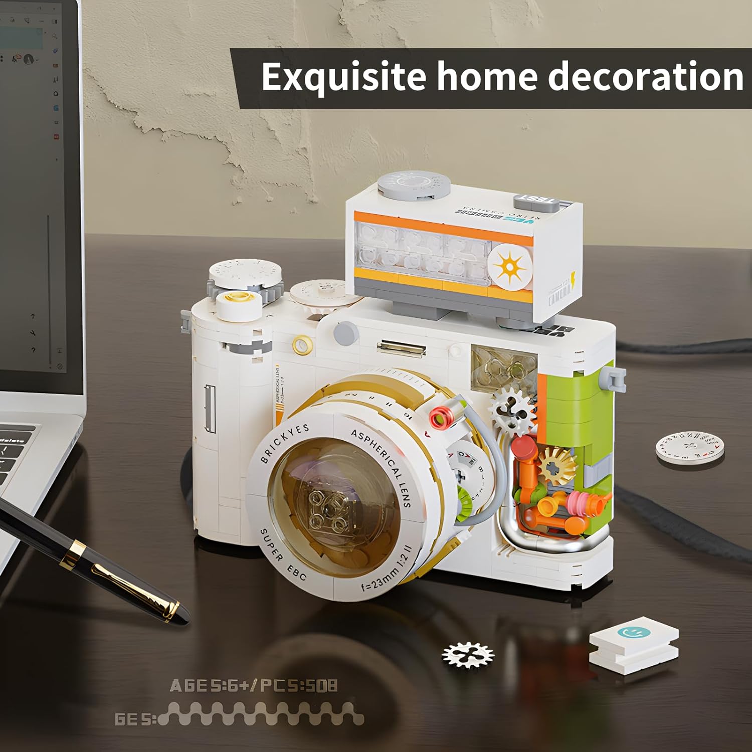 Retro Camera Building Blocks – 1:1 DSLR Puzzle Model Kit for Adults | 50% OFF, FREE SHIPPING