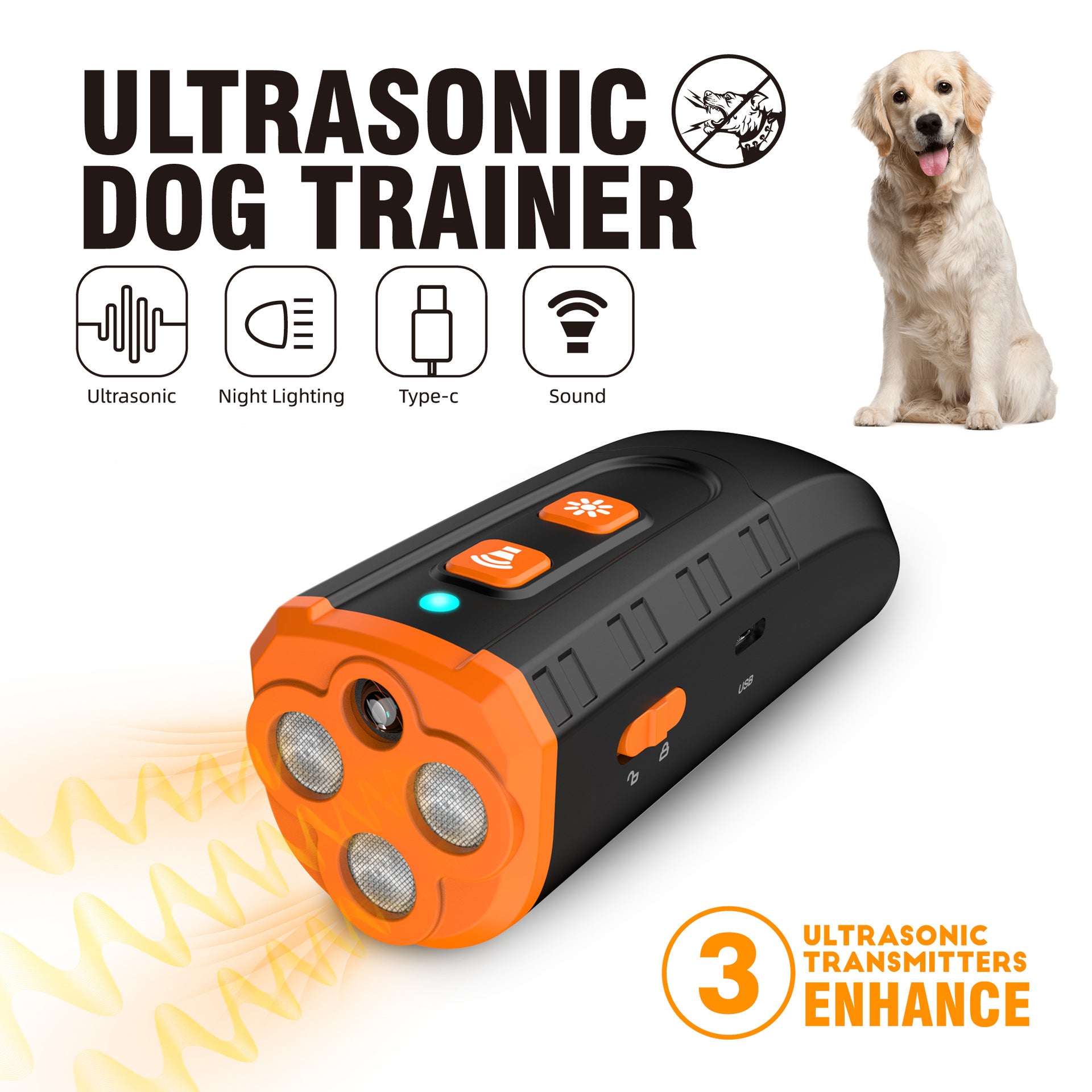 Handheld Ultrasonic Dog Trainer – Safe, Humane Bark Control Anywhere