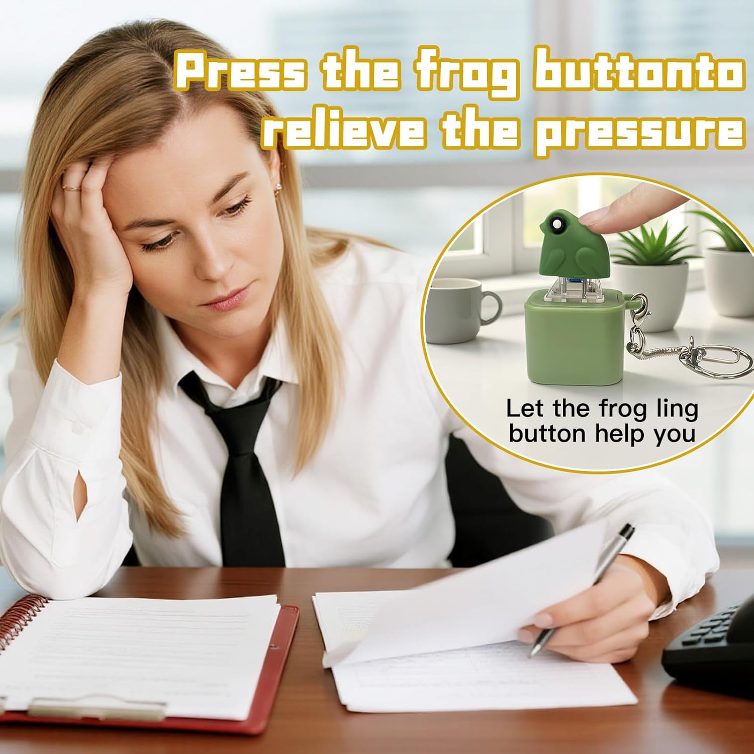 Frog Croaking & Quacking Duck Fidget Toy Keychain with Lights - Stress Relief Rechargeable | 50% OFF, FREE SHIPPING Toy