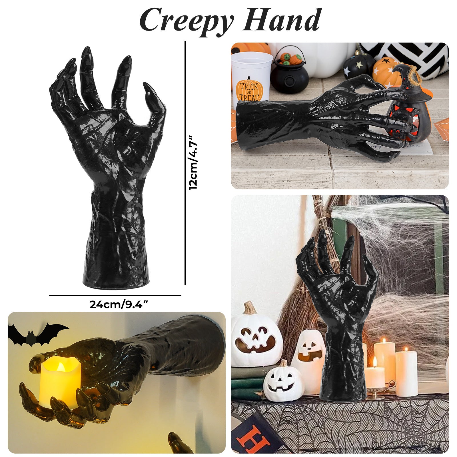 🖤 Halloween Witch’s Demon Hand Wall Decor – With Candle Holder | 50%OFF, FREE SHIPPING