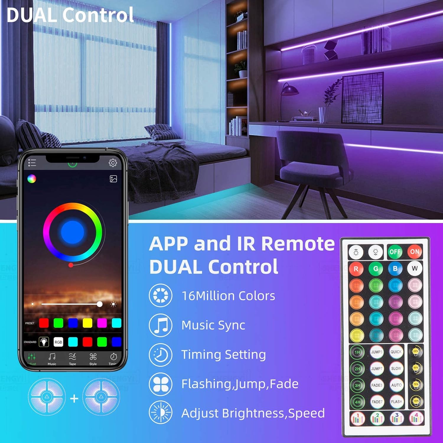 🎃 RGB LED Strip Lights – Music Sync & App Control | 33% OFF, FREE SHIPPING