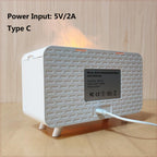 White Noise Bluetooth Speaker Simulated Flame Aromatherapy Humidifier | Free Shipping