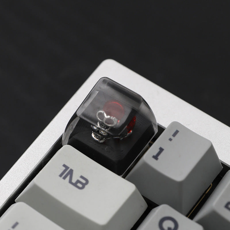 Artisan Skull Resin Keycap – Handmade SA Profile 1U for MX Switch Mechanical Keyboards | 33% OFF, FREE SHIPPING