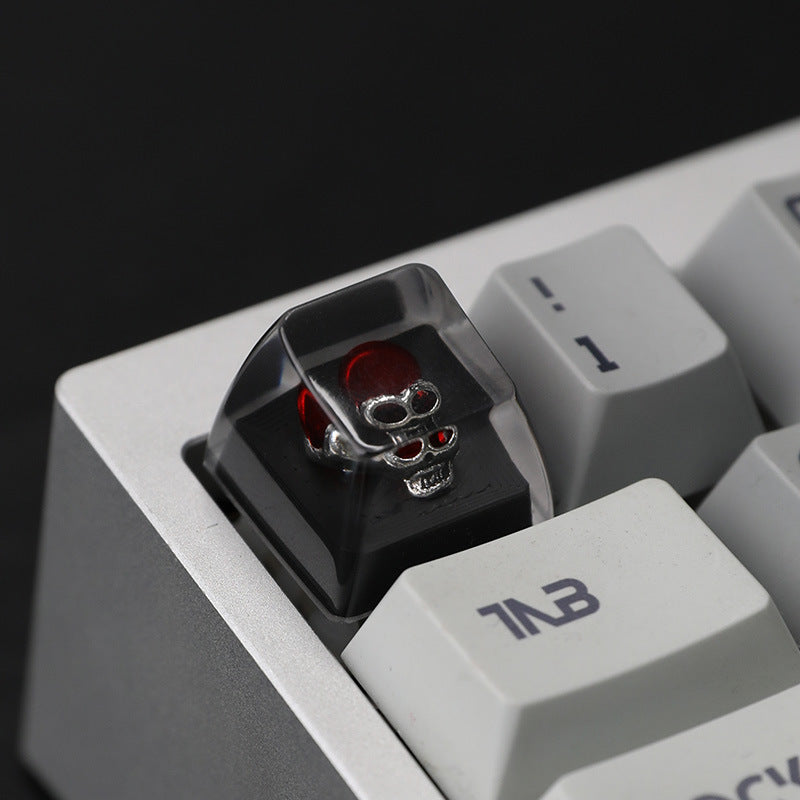 Artisan Skull Resin Keycap – Handmade SA Profile 1U for MX Switch Mechanical Keyboards | 33% OFF, FREE SHIPPING