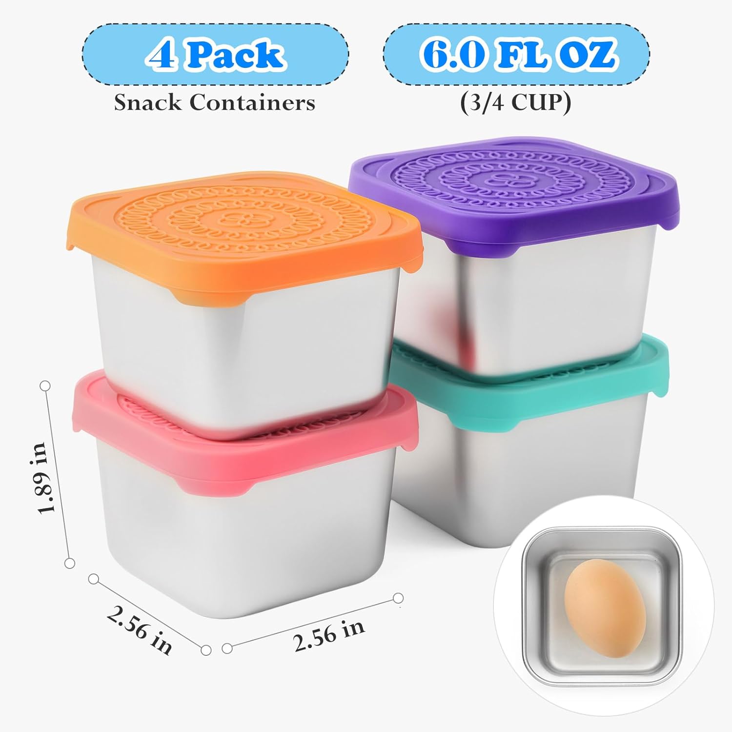 Stainless Steel Snack Containers – Leak-Proof, Stackable & Kid-Friendly