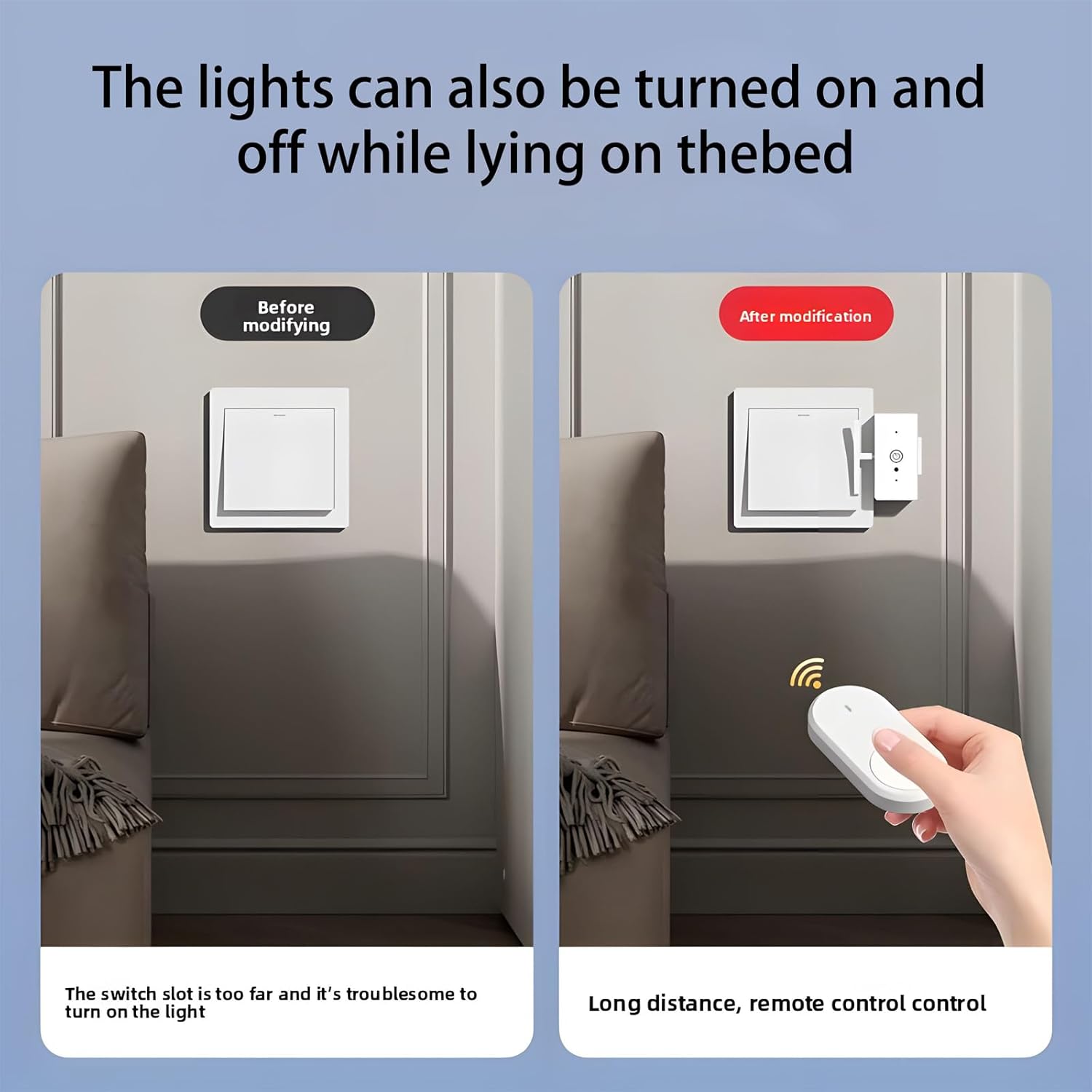 Smart Wireless Light Switch – No Wiring, Just Instant Remote Control
