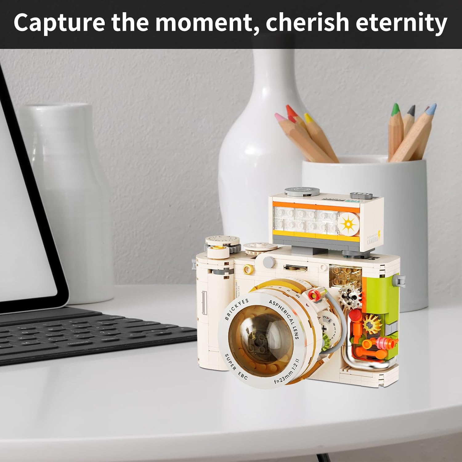 Retro Camera Building Blocks – 1:1 DSLR Puzzle Model Kit for Adults | 50% OFF, FREE SHIPPING