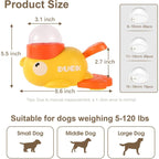 Yellow Duck Pet Food Dispenser,Interactive Toy For Cats And Dogs,Automatic Feeder