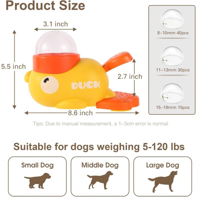Yellow Duck Pet Food Dispenser,Interactive Toy For Cats And Dogs,Automatic Feeder