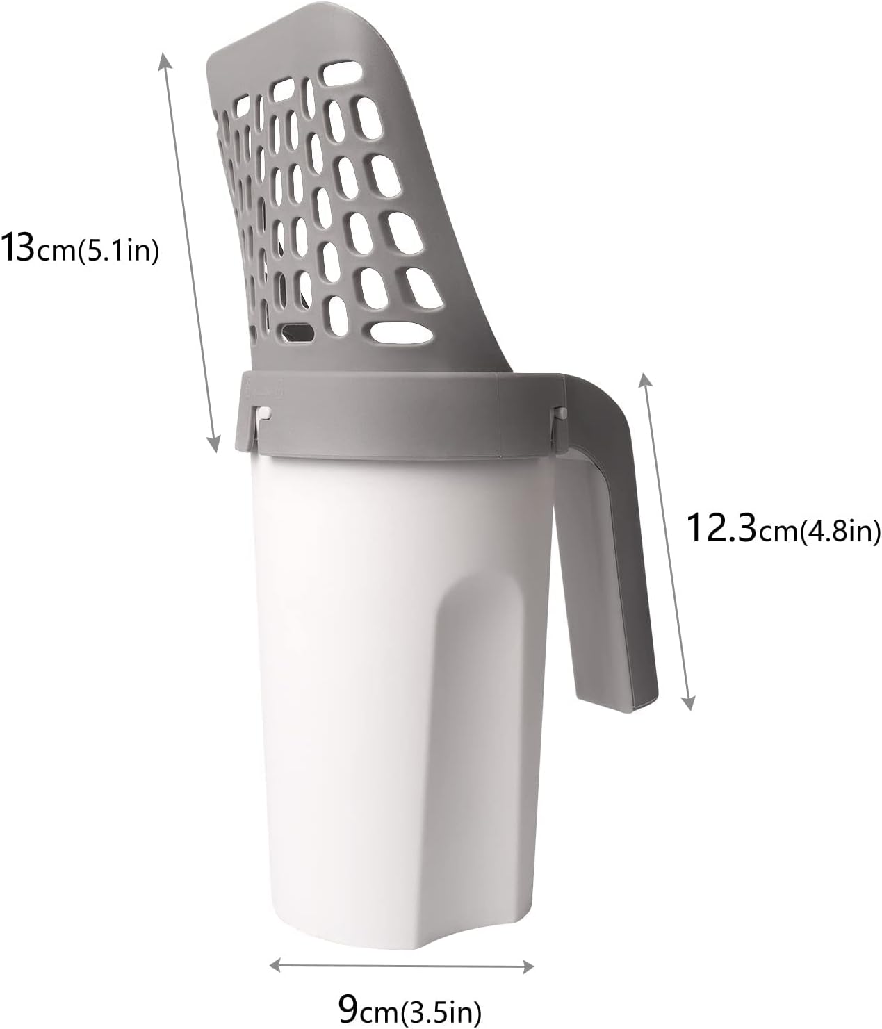 Cat Litter Scooper with Waste Can & Holder – 2-in-1 Portable Cat Poop Shovel | 38% OFF, FREE SHIPPING