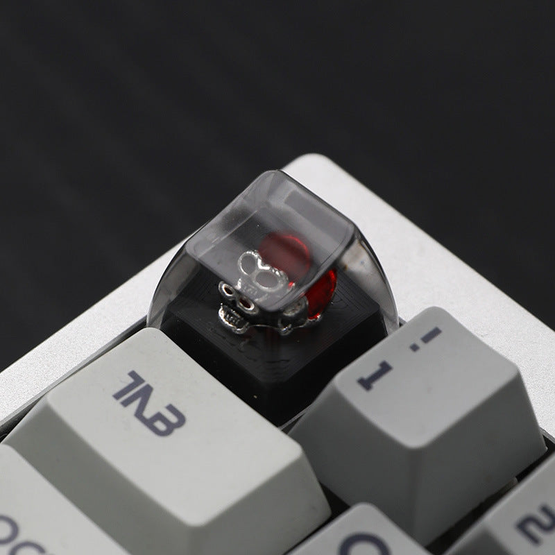 Artisan Skull Resin Keycap – Handmade SA Profile 1U for MX Switch Mechanical Keyboards | 33% OFF, FREE SHIPPING
