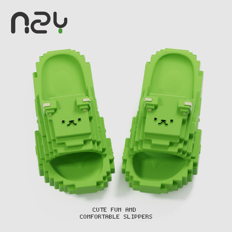 Pixel Cartoon Bear Sandals - Unisex Non-Slip Water Shoes for Indoor & Outdoor | 40% OFF, FREE SHIPPING