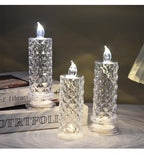 Set of 4, LED Crystal Candle Lights - Romantic Tabletop Night Lights for Bedroom Decorations, Gifts, Anniversary and Parties, Suitable for Wedding, Birthday, Holiday Tabletop Decorative Lights | FREE SHIPPING